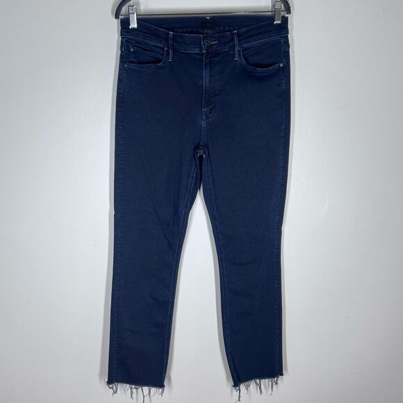 Mother Sz 31 The Mid Rise Dazzler Ankle Fray Jeans Holding Hands - Picture 2 of 11